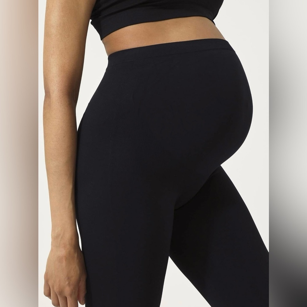 NOTHING FITS BUT Women’s Classic Seamless Maternity Leggings, Belly Support Pant - Picture 3 of 7